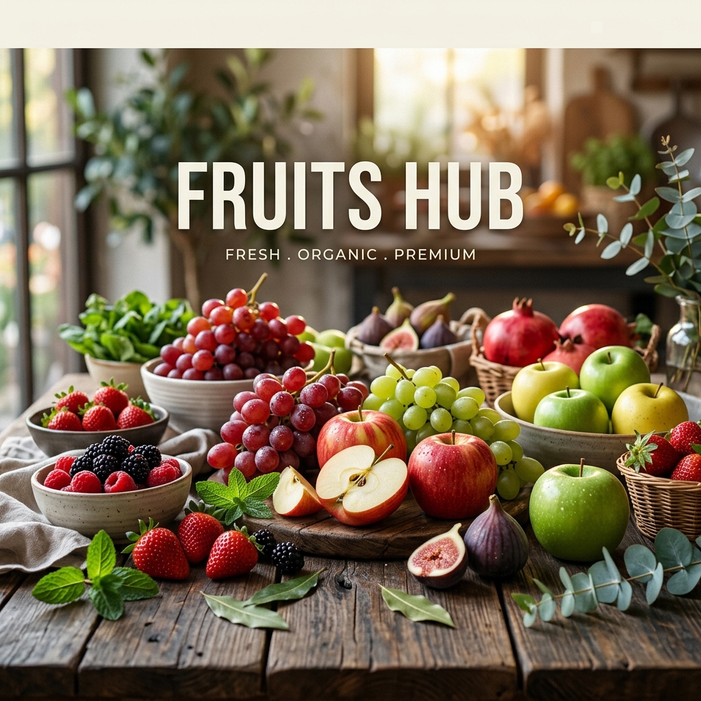 FRUITS HUB Premium Fruits Banner